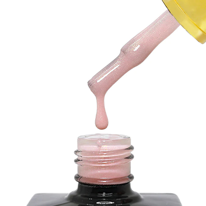 Glitterbels Brush On Builder Gel – Peach Shimmer