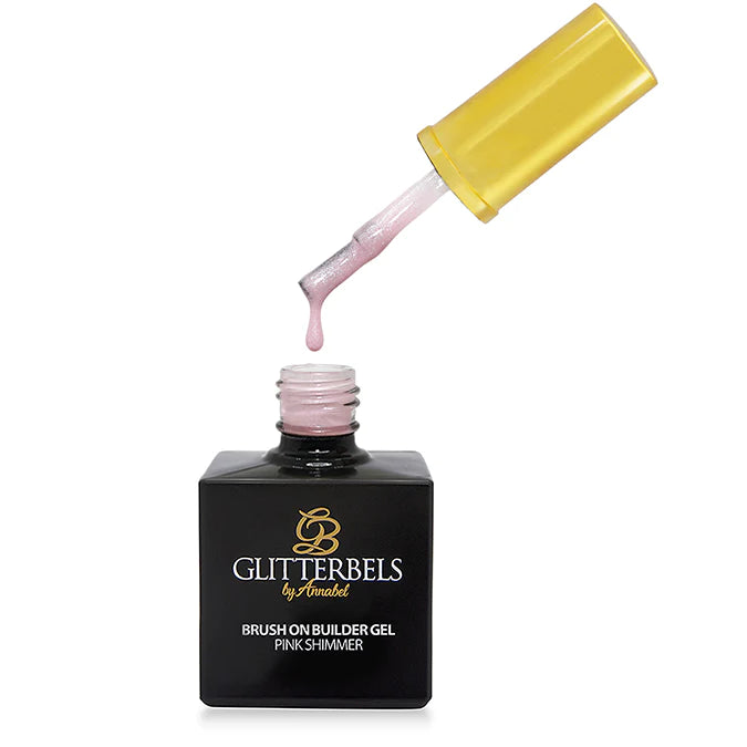 Glitterbels Brush On Builder Gel – Pink Shimmer