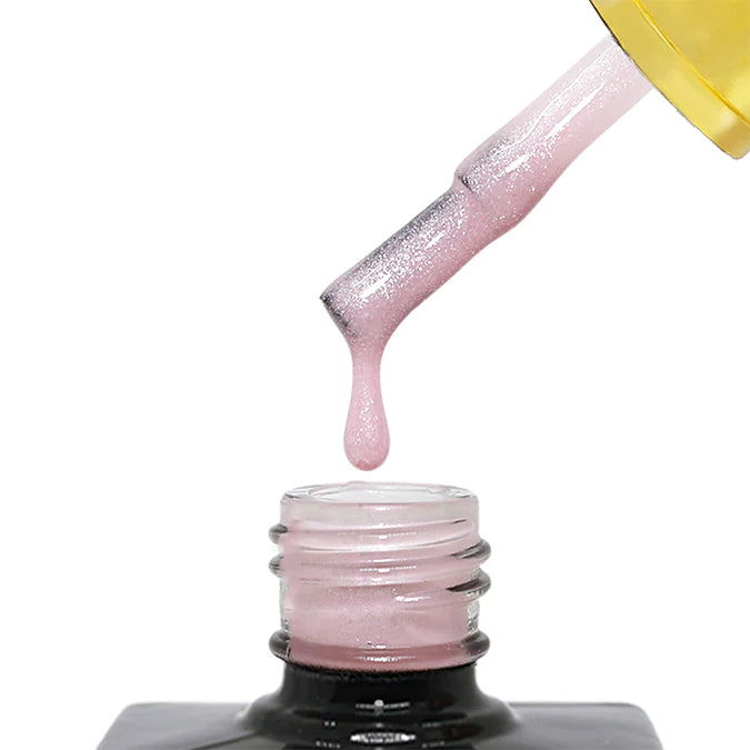 Glitterbels Brush On Builder Gel – Pink Shimmer