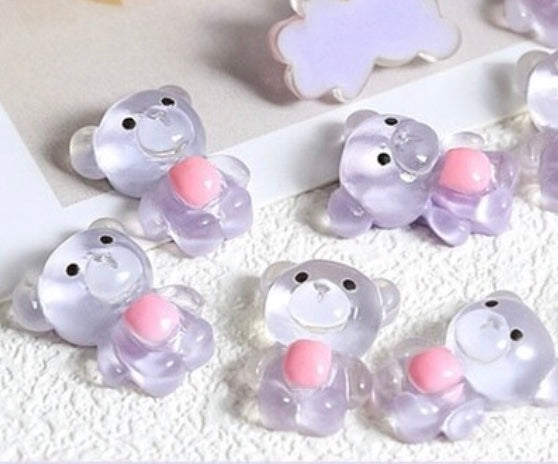 Clear/Transparent Bear 3D Kawaii Nail Art - COMING SOON!