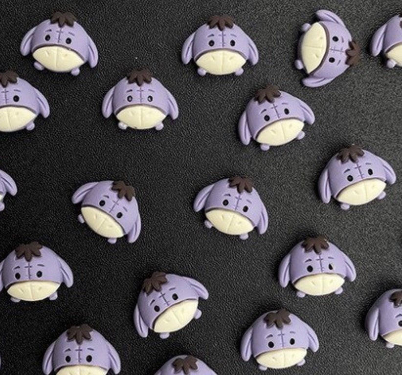 Eeyore 3D Kawaii Nail Art