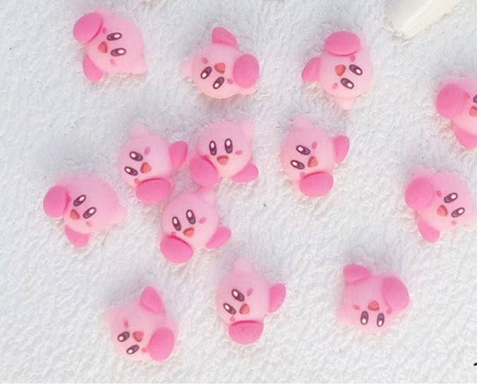 Kirby 3D Kawaii Nail Art