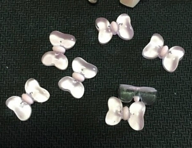 Metallic Transparent Bow 3D Kawaii Nail Art