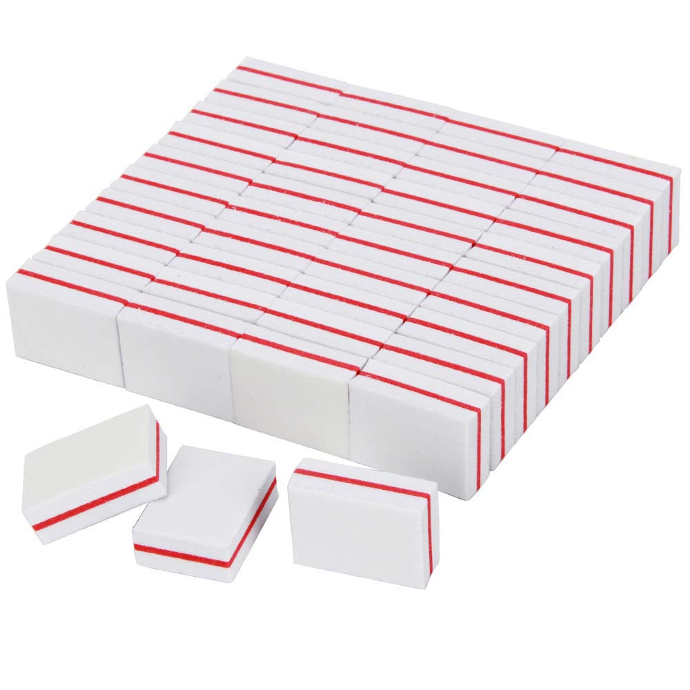 Red and White Mini Square Buffing Blocks 5pk