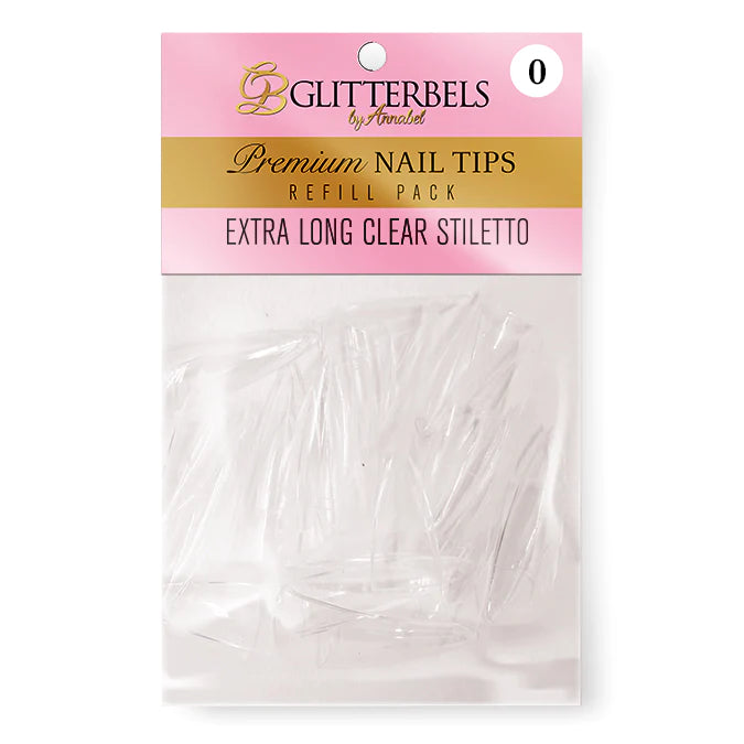 Extra Long Clear Stiletto Tips Refills