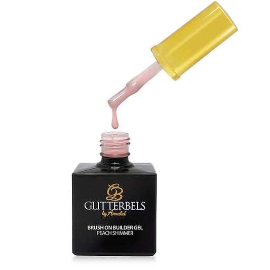 Glitterbels Brush On Builder Gel – Peach Shimmer