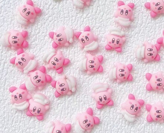 Kirby With Hat 3D Kawaii Nail Art