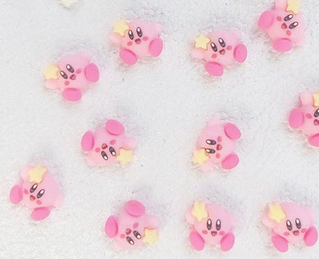 Kirby With Hat 3D Kawaii Nail Art