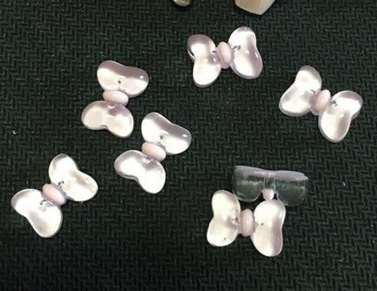 Metallic Transparent Bow 3D Kawaii Nail Art