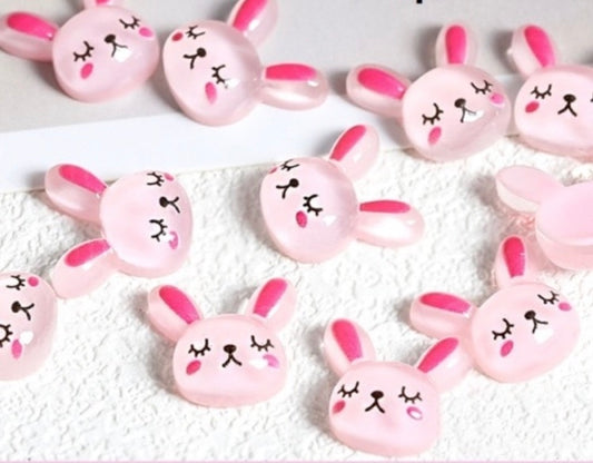 Pink Rabbit 3D Kawaii Nail Art