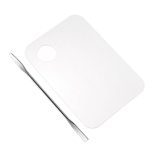 Rectangle Edge Clear Mixing Palette and Spatula