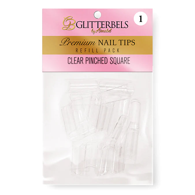 Clear Pinched Square Tips Refill